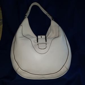 MICHAEL KORS - white leather shoulder bag